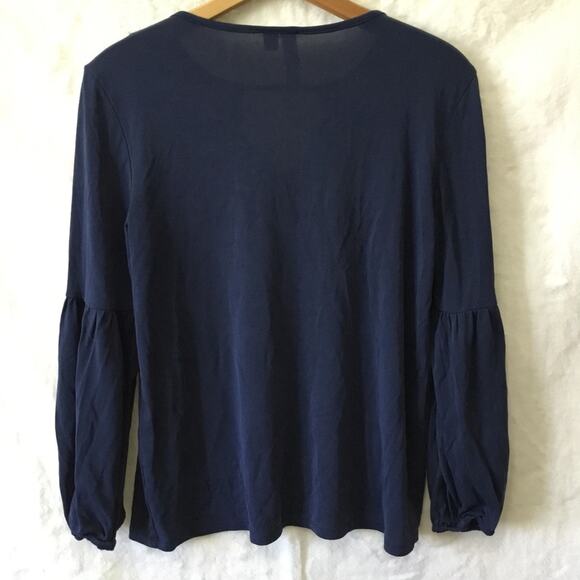 Alya Blue Cut Out Embellished Blouse - Picture 8 of 13